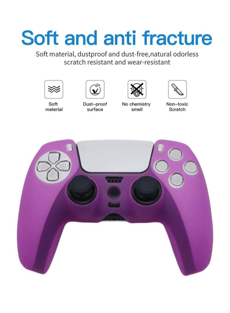 غطاء حماية واقٍ مانع للانزلاق من السيليكون مع مقابض ابهام لأذرع تحكم بلايستيشن 5 - Image 4