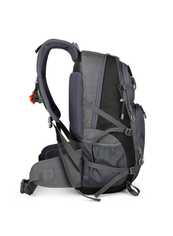 Generic Waterproof Outdoor Climbing Bag Large Capacity Travel Double Shoulder Backpack Multifunctional Reflective Hiking Bag-Color:/Black-Capacity:50L - Image 3