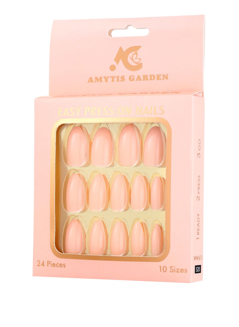 AMYTIS GARDEN - Shiny artificial nails, 24 pieces S20 - Image 1
