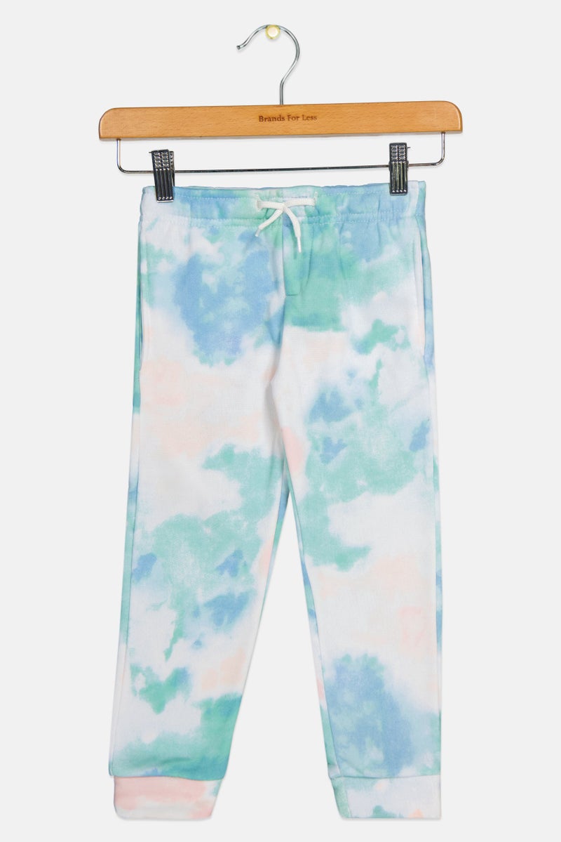 Originals by Brooklyn Cloth Toddlers Boy Drawstring Tie Dye Jogger Pants, Light Green  - Image 1