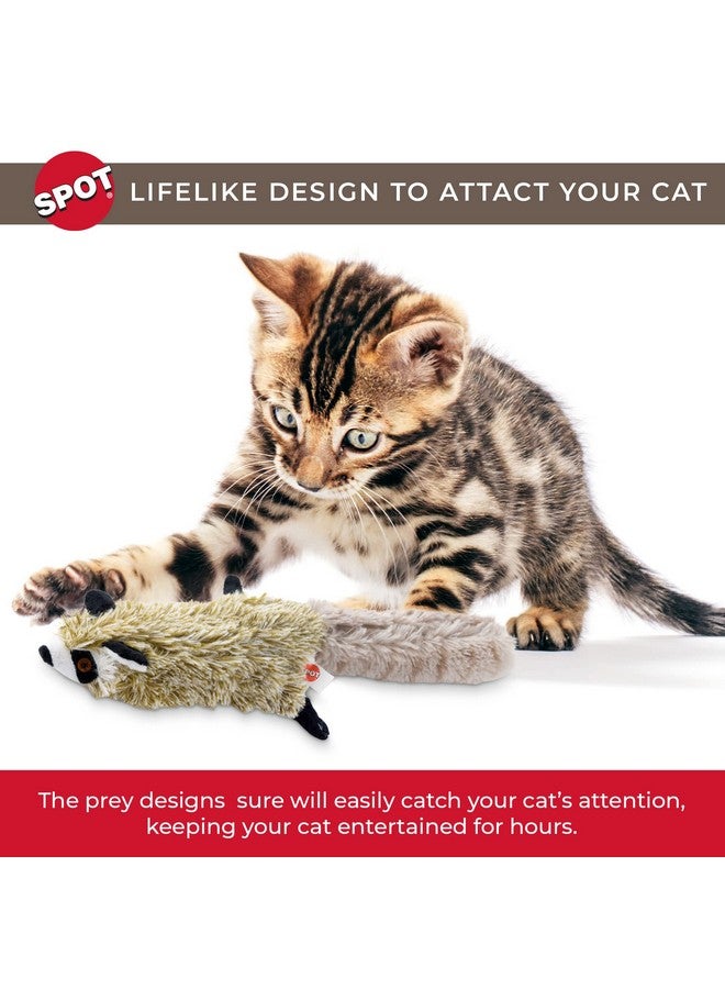SPOT Flippin’ Skinneeez Raccoon Cat Toy with Catnip - Realistic Flopping Design, Touch-Activated Movement and Sounds, USB Rechargeable, Perfect for Indoor Cats, 15-Inch - Image 4