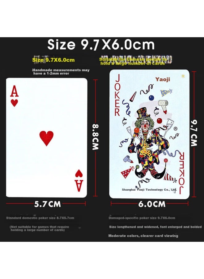 Yaoji 2401 Compeion Special Cards For Dou Di Zhu, Blue Core Thickened And Lengthened, 10 Pairs - Image 1