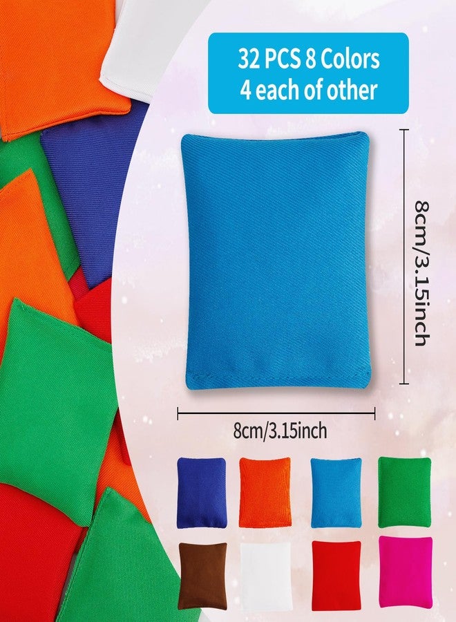 CACASO 32-Piece Bean Bags, Nylon with Ceramic Granular Fill, Colorful, Bean-Bag Game Sets, Target Tossing Game - Image 2