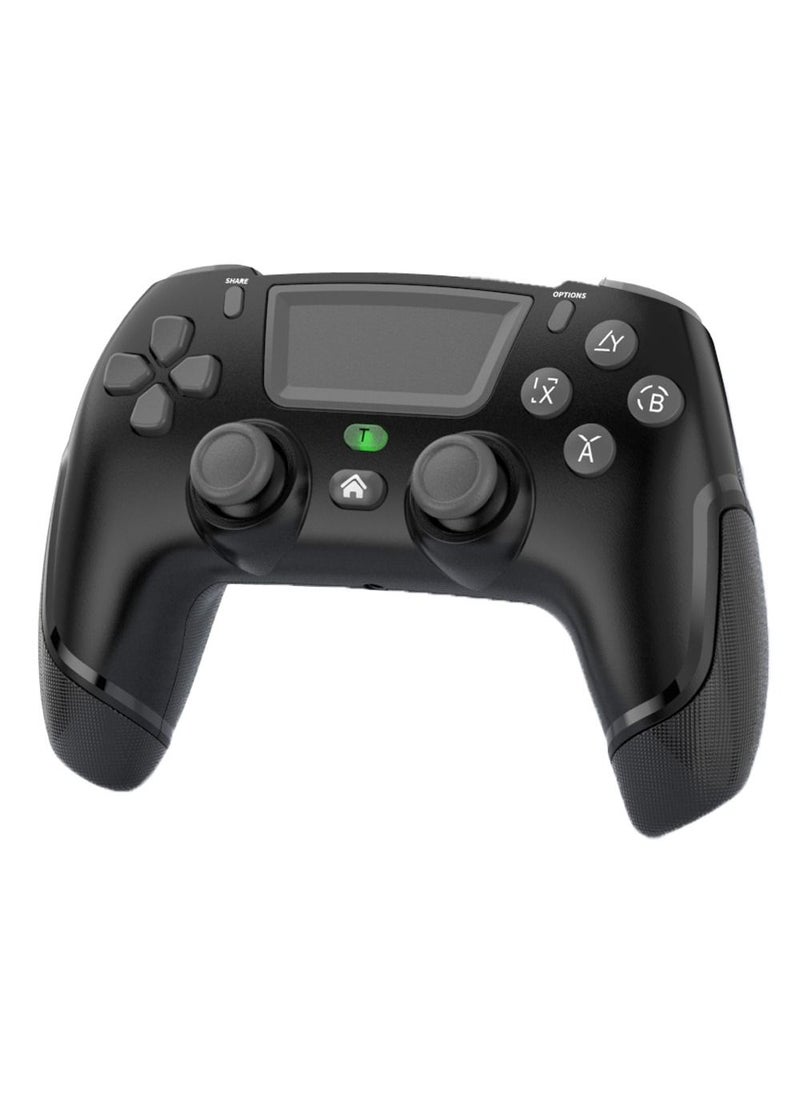Generic - Versatile Bluetooth Game Controller Gamepad Supports PS3 PS4 PC SWITCH Android HID Mode with Back Macro Settings Motor Vibration Durable Design Black - Image 1