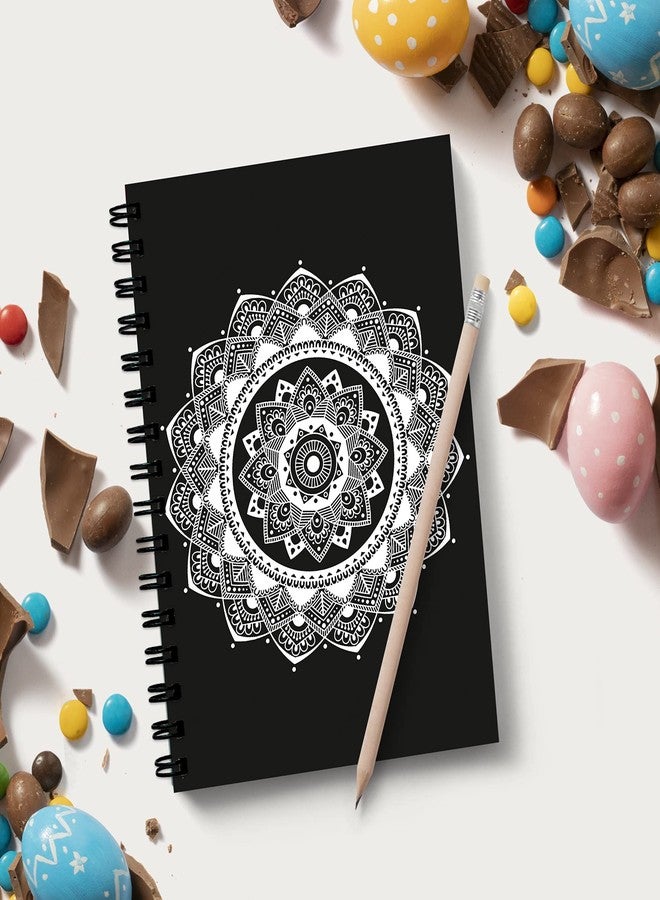 Vprint Quality Unruled Diary Notebook Drawing Pad Planner A5 Size,100 GSM 160 Pages(White Mandala) - Image 1