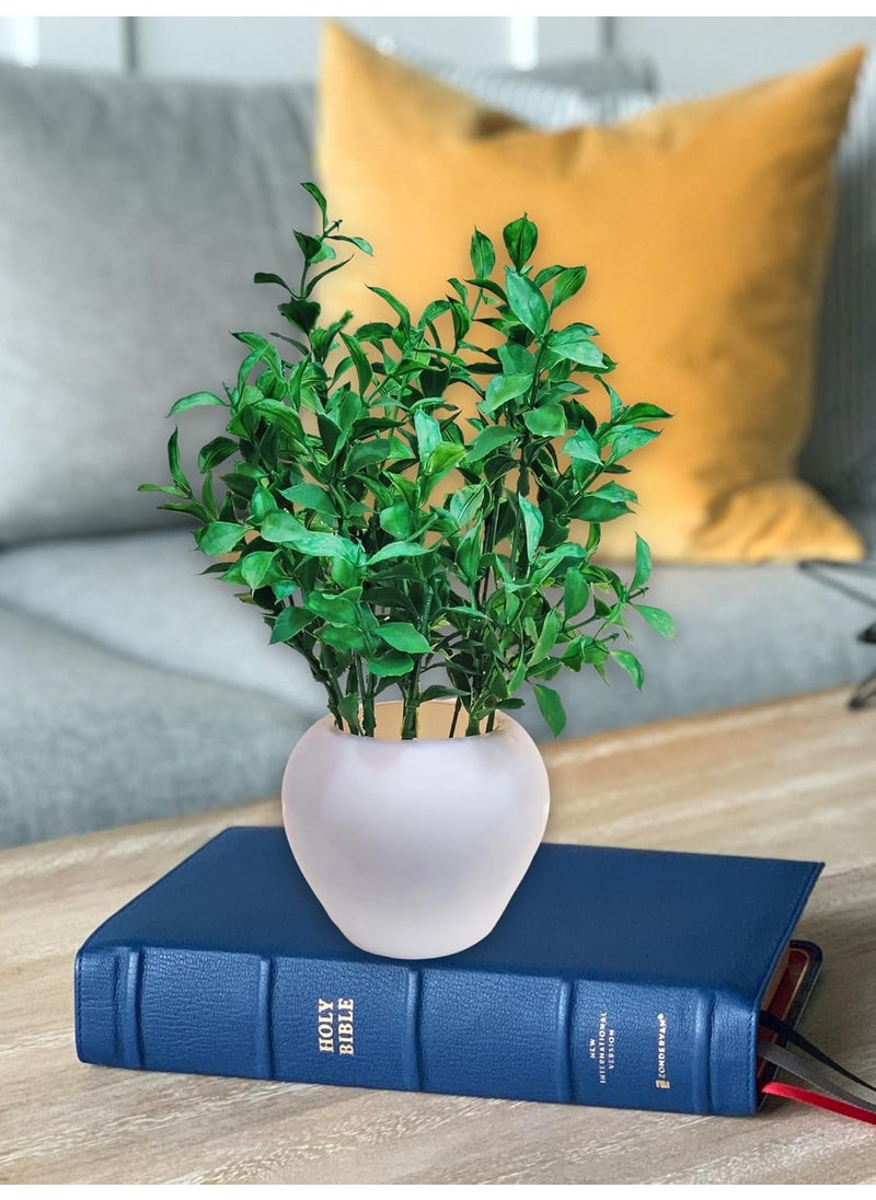 ARTSY ARTSY Artificial Plants with Pot for Home Decor Leaves Plants for Potvase HomeOffice Decor Gift Craft Artificial Flowers with Pot Combo Pack of 1 Piece 35 cm Height Green Mix  - Image 3