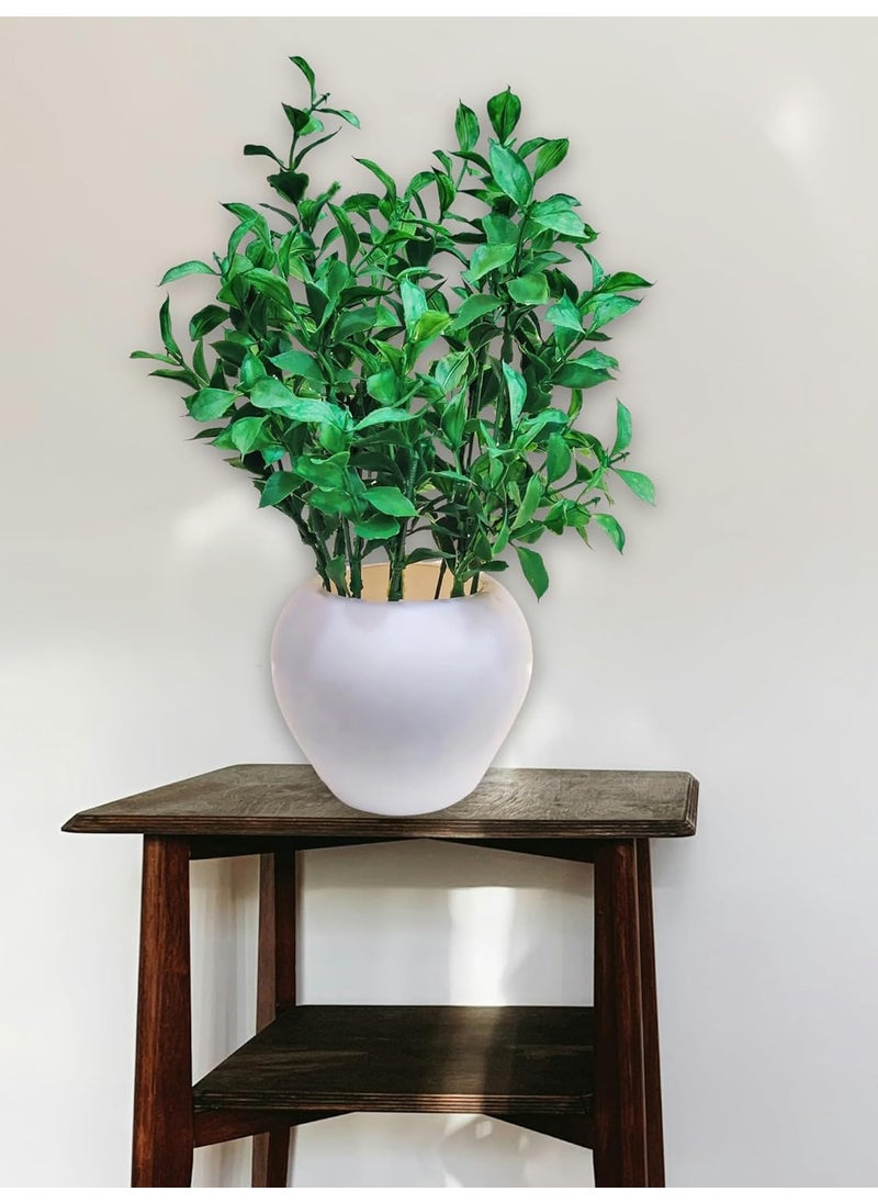 ARTSY ARTSY Artificial Plants with Pot for Home Decor Leaves Plants for Potvase HomeOffice Decor Gift Craft Artificial Flowers with Pot Combo Pack of 1 Piece 35 cm Height Green Mix  - Image 2