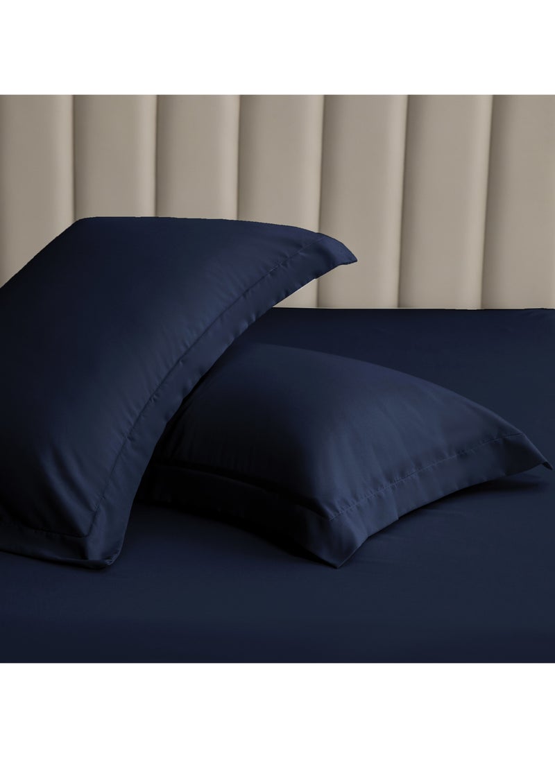Donetella - Microfiber Pillowcases 2-Pcs Soft Pillow Cover (50 x 75 CM) With Envelope Closure (Without Pillow Insert),Navy - Image 1