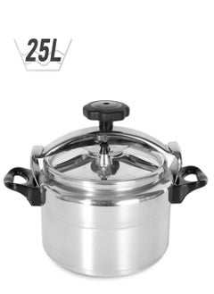 Sonica 25Liters Aluminium Pressure Cooker Silver/Black 25Liters Silver  - Image 1
