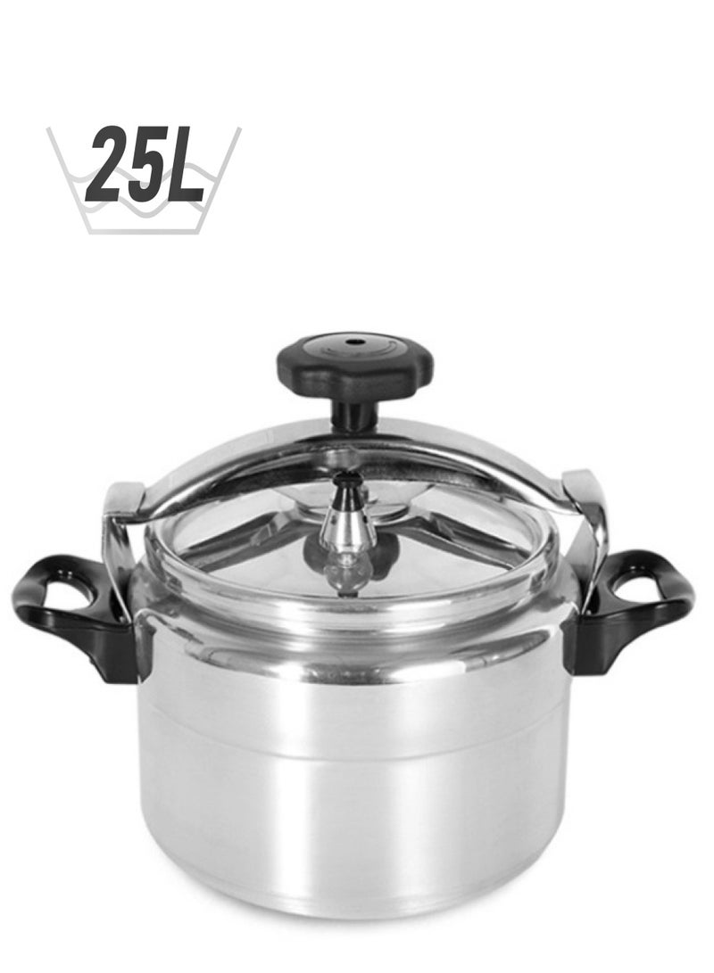 Sonica 25Liters Aluminium Pressure Cooker Silver/Black 25Liters Silver - Image 1