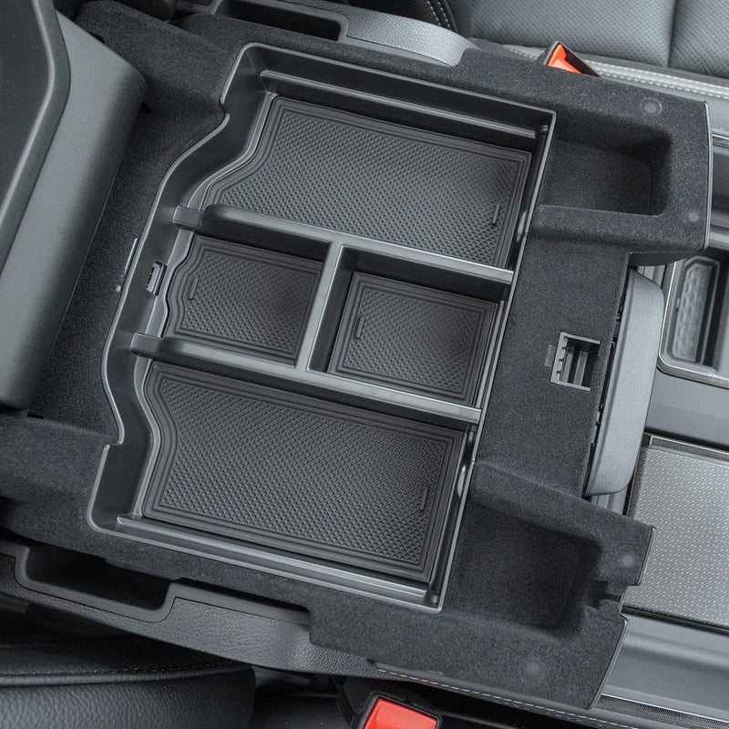 PIMCAR Compatible with 2019-2024 2025 2026 Dodge RAM 1500 2500 3500 Center Console Organizer ABS Plastic Material Interior Accessories Armrest Box Insert Tray (Black Trim) - Image 5