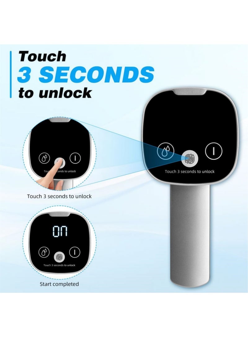 saykfoe Electric Water Bottle Pump, 5-Gallon Water Bottle Dispenser with Display, Portable Electric Drinking Water Pump, Universal Automatic Water Pump, for Home Camping, 1200mah USB Charging (Black) - Image 2