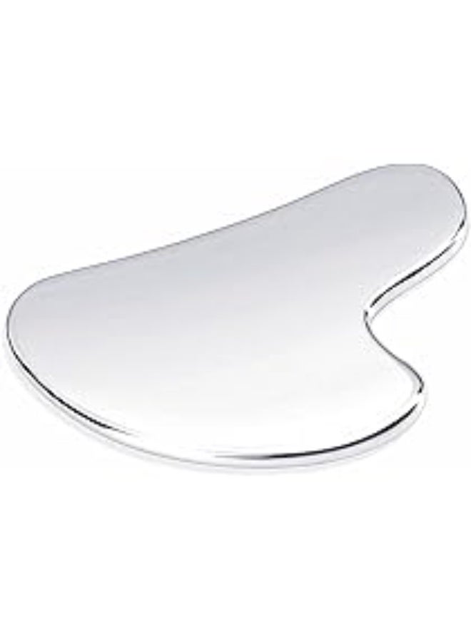 أداة تدليك الوجه غوا شا المصنوعة من الفولاذ المقاوم للصدأ، مكشطة غوا شا المصنوعة من الفولاذ المقاوم للصدأ لشد الوجه - Image 2