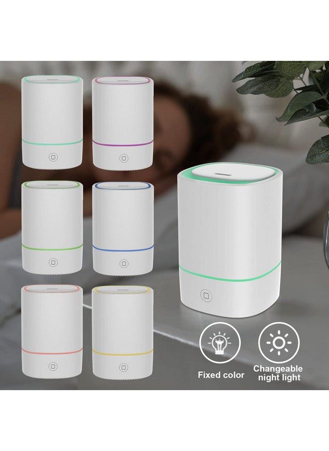 FUSMLI Essential Oil Diffusers For Home With Usb Cord 150Ml Aroma Humidifier For Office Water Shortage Protection 7 Color Led Lights White Scent Mist Dorm Room Essentials Aromatherapy Ultrasonic  - Image 3