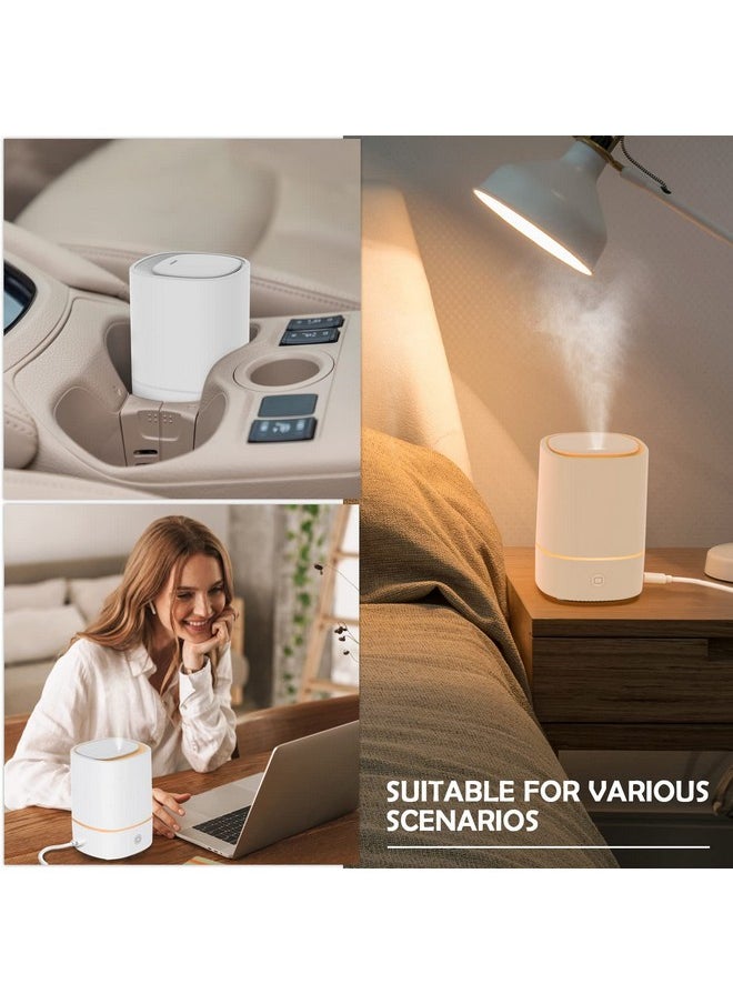 FUSMLI Essential Oil Diffusers For Home With Usb Cord 150Ml Aroma Humidifier For Office Water Shortage Protection 7 Color Led Lights White Scent Mist Dorm Room Essentials Aromatherapy Ultrasonic  - Image 5