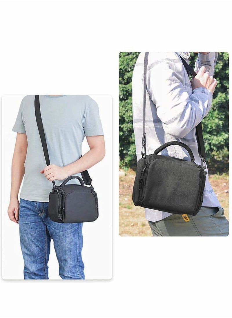 Excefore Camera Bag, Single Shoulder Crossbody Camera Case for Canon Nikon Sony Panasonic Olympus SLR DSLR Mirrorless Cameras and Lenses Waterproof Black  - Image 3