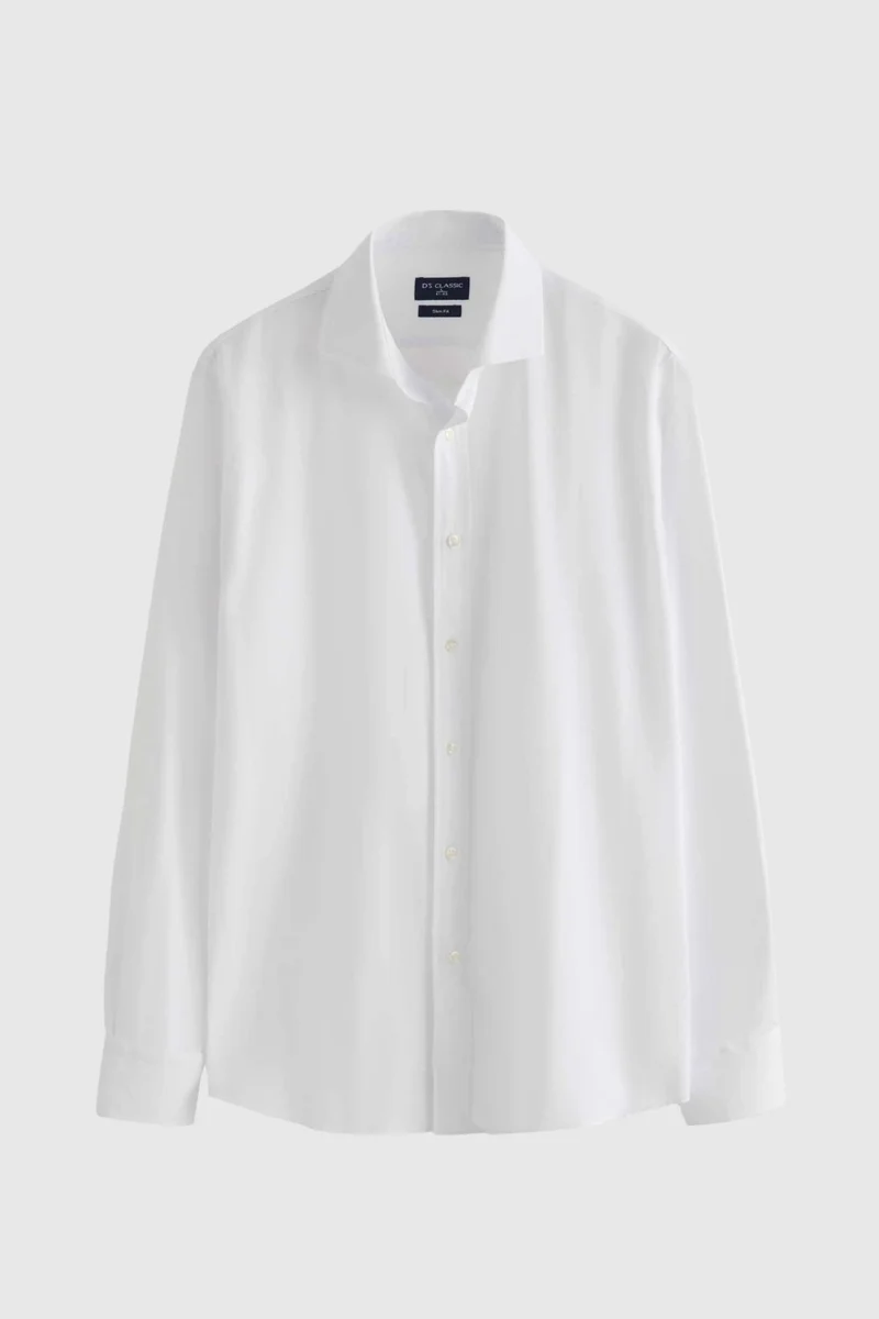 D'S DAMAT D'S Groom Slim Fit White Plain Shirt 2HE02TR00139M