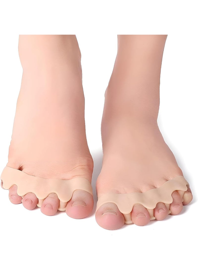 Pair of Medical Silicone Gel Toe Separators - Bunion, Hallux Valgus, and Hammer Toe Corrector - Toe Straightening, Pain and Pressure Relief - Suitable for Men, Women, and Athletes - One Size - Image 4
