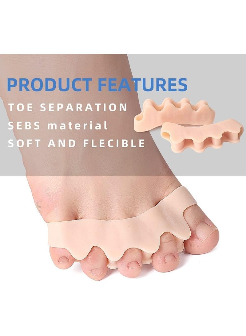 Pair of Medical Silicone Gel Toe Separators - Bunion, Hallux Valgus, and Hammer Toe Corrector - Toe Straightening, Pain and Pressure Relief - Suitable for Men, Women, and Athletes - One Size - Image 3