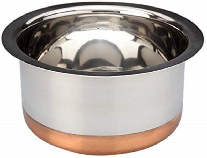 JGS Stainless Steel Copper Base Cookware Container Tope Patila with Lid 1.75 Liter - Image 1