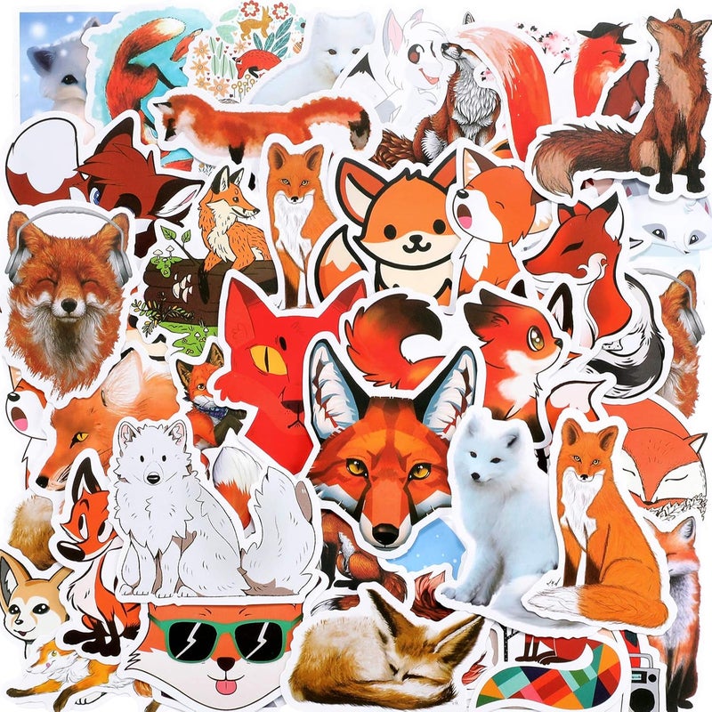 klarako 100 Pieces Woodland Animal Stickers Mixed Cartoon Decals Waterproof Water Bottle Sticker Vinyl Cute Animal Decorative Sticker for Laptop Luggage Car Bike Phone Case Teen, Adult, Kid - Image 1