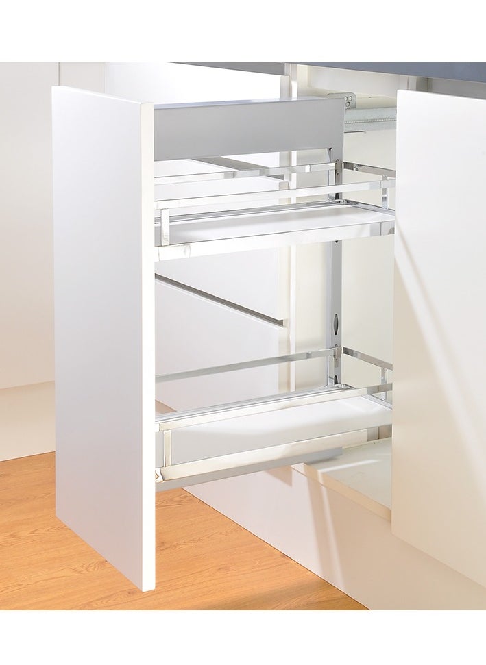 eurocliq Pull Out Cabinet Organizer Storage Shelf Organizer for Kitchen Bathroom Heavy Duty Kitchen Storage Rack Multi Purpose Versatile Kitchen Storage Rack Organizer Storage Shelves  - Image 4