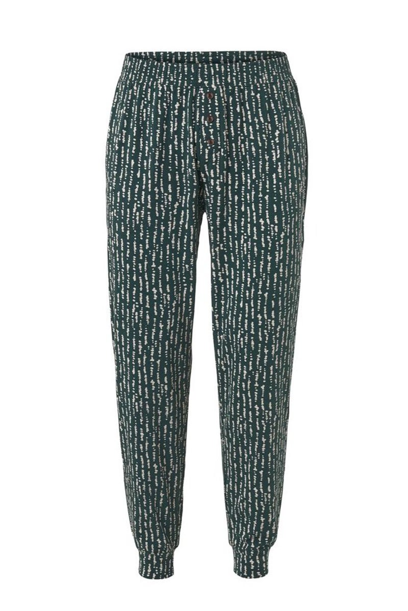 Tchibo Women Allover Print Pajama Pants, Green - Image 2