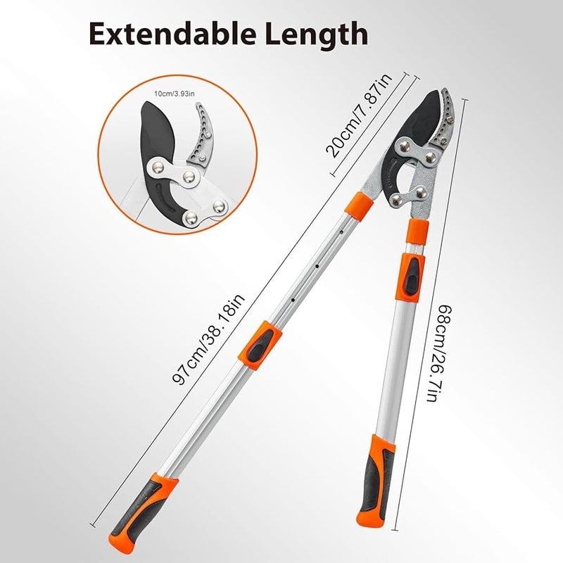 Adjustable Length Bypass Loppers Long Handle Pruner For Tree Shrub Hedge - Image 5