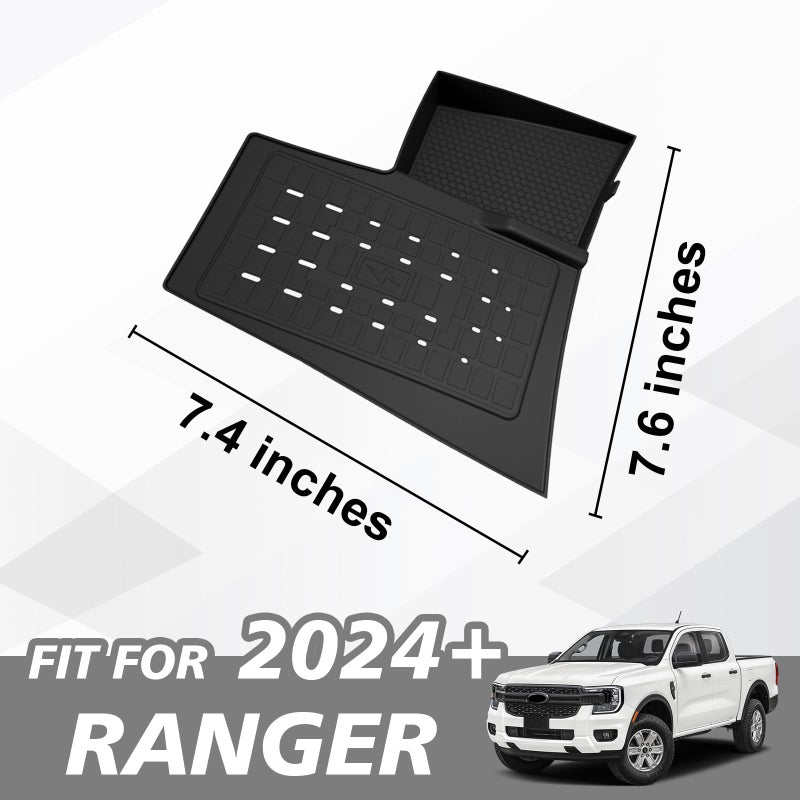 Muslogy Center Console Inserts Compatible with Ford Ranger 2024 2025 2026 Accessories, Center Console Wireless Charger Protective Mat Liner Anti-Slip Phone Charge Area Charging Protection - Image 2