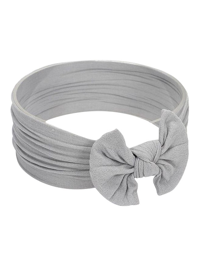 BGM Cute Bowknot Infant Baby Girl Headbands Grey - Image 1