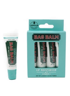 Bag Balm Vermont's Original Bag Balm Fragrance Free Lip Balm with Vitamin E | Pack of 4 0.3oz Tubes 