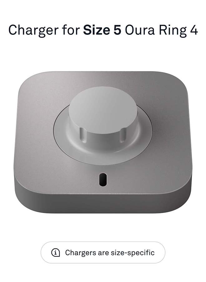 أورا شاحن أورا رينغ 4 - الحجم 5 - قاعدة شحن وكابل USB-C - Image 2