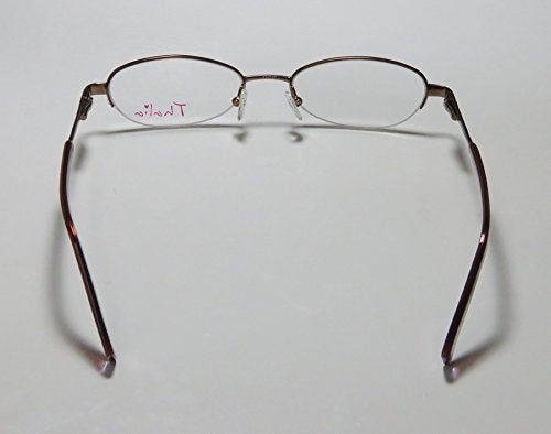 THALIA SODI Thalia Candida Womens/Ladies Rx Ready Red Carpet Style Designer Half-rim Eyeglasses/Glasses (47-17-130, Caramel) - Image 5