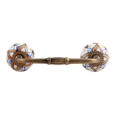 Indian-Shelf IndianShelf 1 Pack Brown Decorative Drawer Pulls Unique Cabinet Handles for Door Dresser Antique Hardware 6 Hole to Hole BH81CK53 