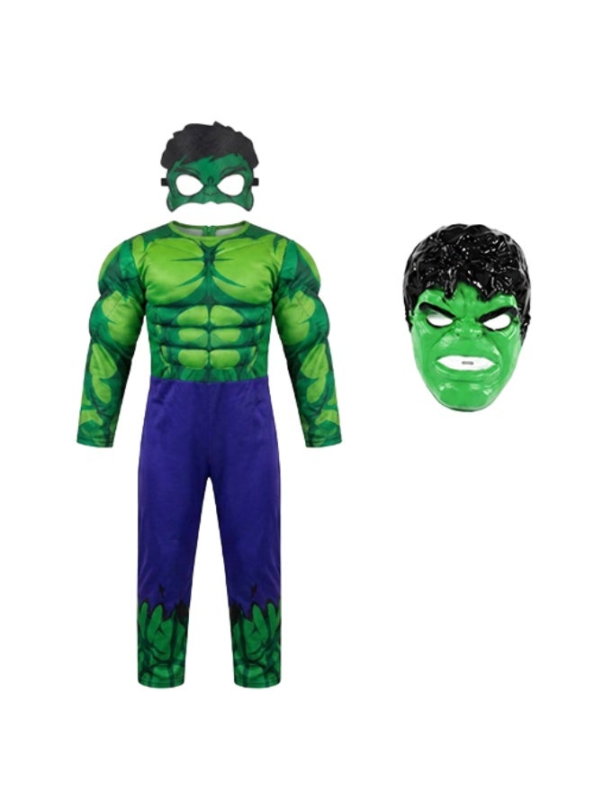 زي هالك التنكري للأطفال من Joy Land – بدلة Hulk مع قناع – زي بطل مارفل الخارق للحفلات والهالوين والتنكر - Image 5