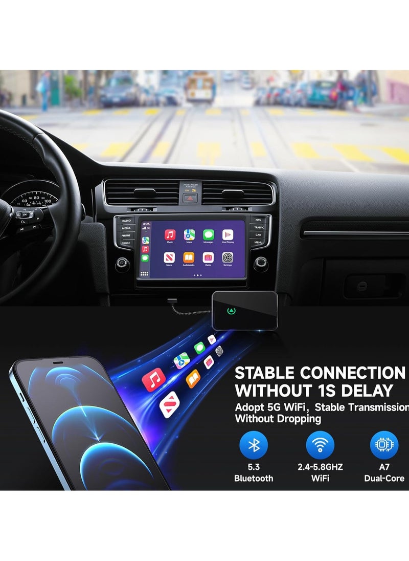 Generic - Wireless CarPlay Adapter  -Wireless CarPlay  Adapter Stable Fast Connection for Convert Factory Wired to Wireless CarPlay Dongle Cars for iPhone - No Latency from iOS 10+ - Image 1