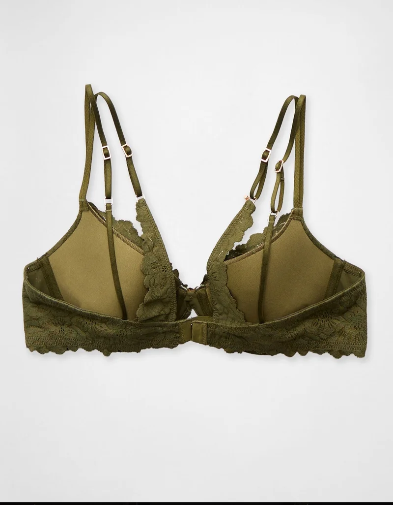 آري من امريكان ايجل حمّالة صدر ديمي بإسناد بوش آب ونقشة زهور من الدانتيل