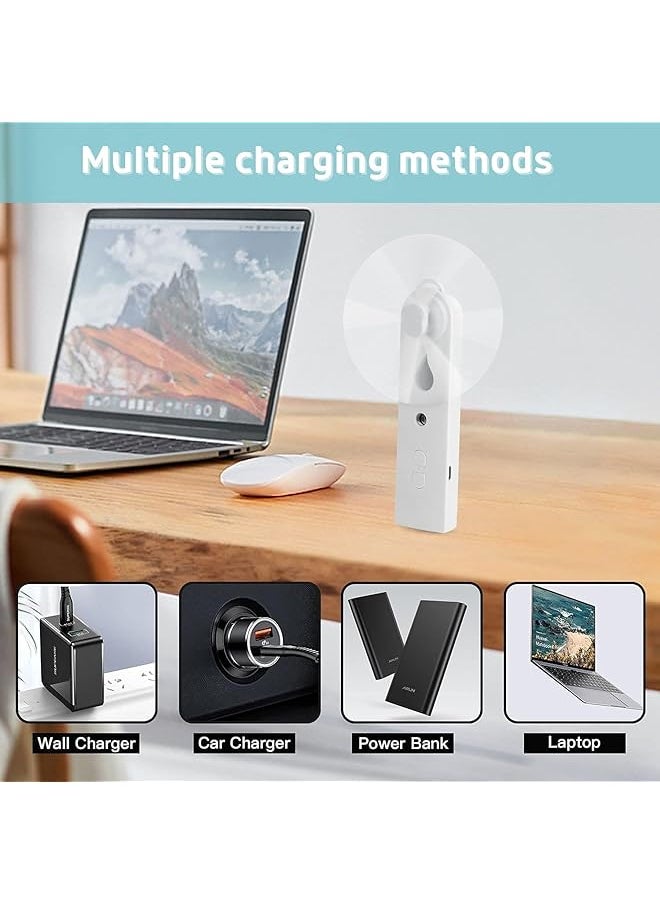 erorex Mini Handheld Fan Usb Misting Fan Rechargeable Portable Pocket Desk Fans For Office Home School Camping Outdoor Travel  - Image 2