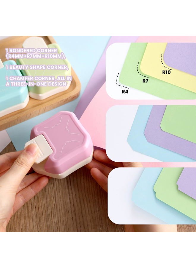 Koogel 3PCS Corner Rounder Punches, 3 in 1 Corner Cutter 3-Way Corner Rounder Cutter for Paper Crafts DIY Projects Scrapbooking Photocards Making - Image 2