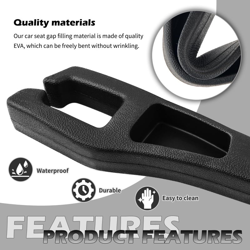 Figpade 2PCS Car Seat Gap Filler Organizer,Multifunctional Car Gap Filler Organizer Storages Phone Key Avoids Things Falling,Universal Car Blocker Between Seats Car Organizer Car Accessories - Image 3