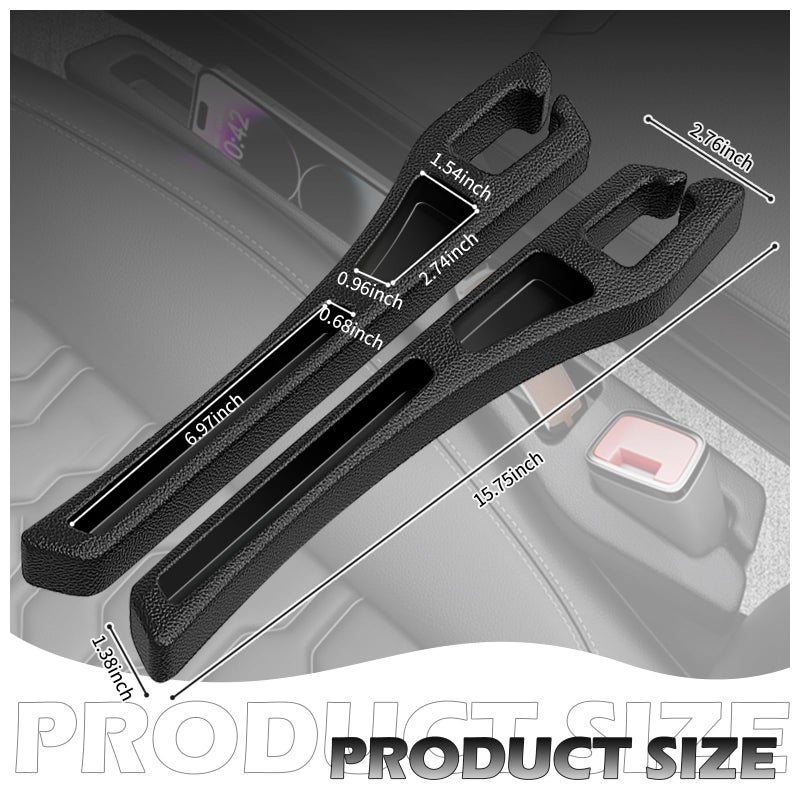 Figpade 2PCS Car Seat Gap Filler Organizer,Multifunctional Car Gap Filler Organizer Storages Phone Key Avoids Things Falling,Universal Car Blocker Between Seats Car Organizer Car Accessories - Image 2