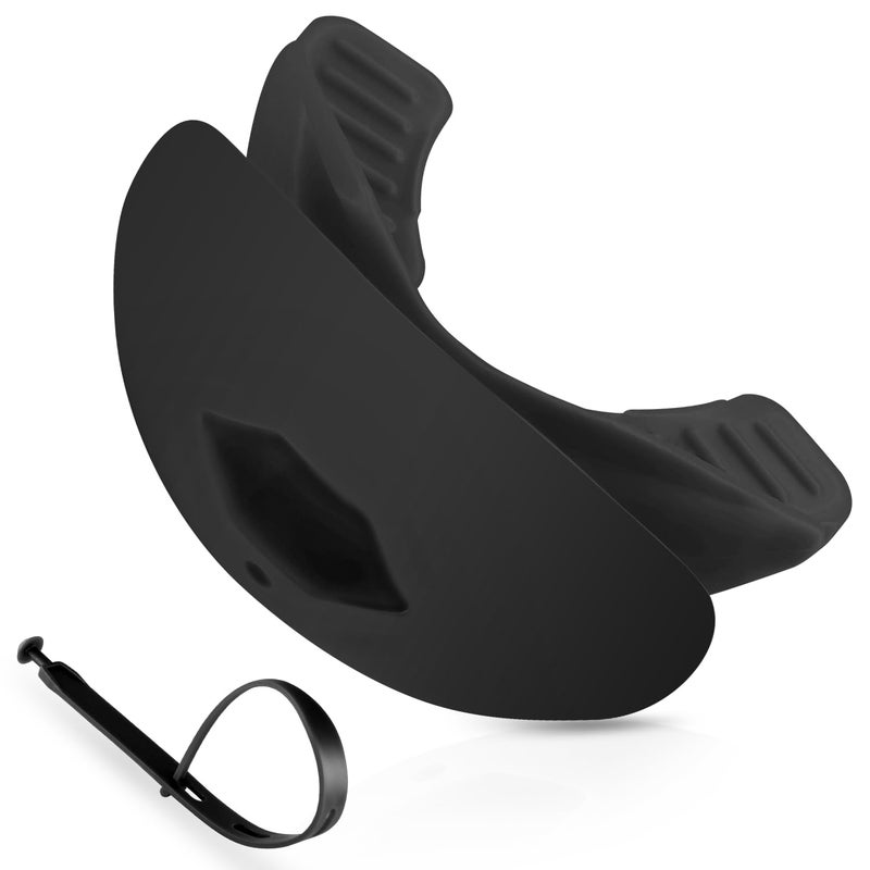 Gy Football Mouth Guard Football Mouthpiece, Mouthguard with Strap for Hockey/Lacrosse/Wrestling/Boxing/Basketball, Fits Adults/Youth/Kids 11+ (Black) - Image 1