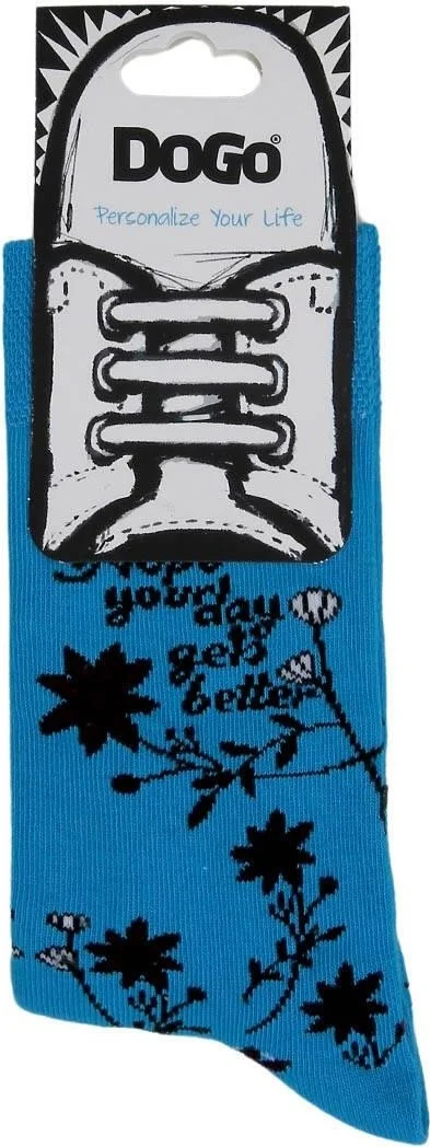 Dogo Unisex Vegan Turquoise Socks - Spirit Animal Design