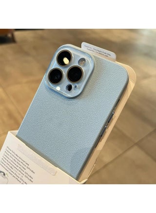 Advanced Sense Litchi Pattern Mobile Phone Case For Iphone 16 Crystal Lens For Iphone15 Simple 13promax Hard Case-Color:Yuanfeng Blue-Applicable Models:For Iphone15Pro - pzsku/ZBAA848018ABC99FFFFBCZ/45/1746209495/0b1b9ec7-3536-433e-ac08-a142e71e41c0