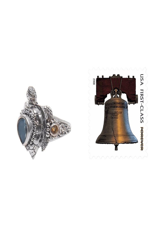 NOVICA Artisan Handmade Multi Gemstone Cocktail Ring Turtle Theme from Bali Sterling Silver Citrine Blue Topaz Amethyst Multigem Multicolor Purple Yellow Domed Indonesia Serenity Animal Themed [ring ] - Image 3