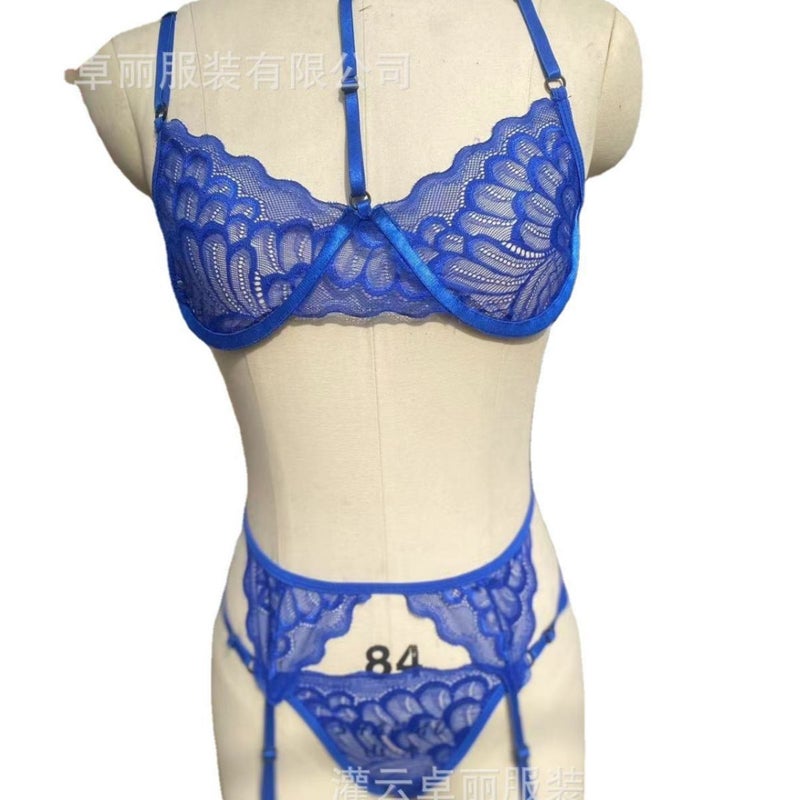 Women's Lace Detail Sleepwear Set with Adjustable Straps and Lightweight Mesh Design