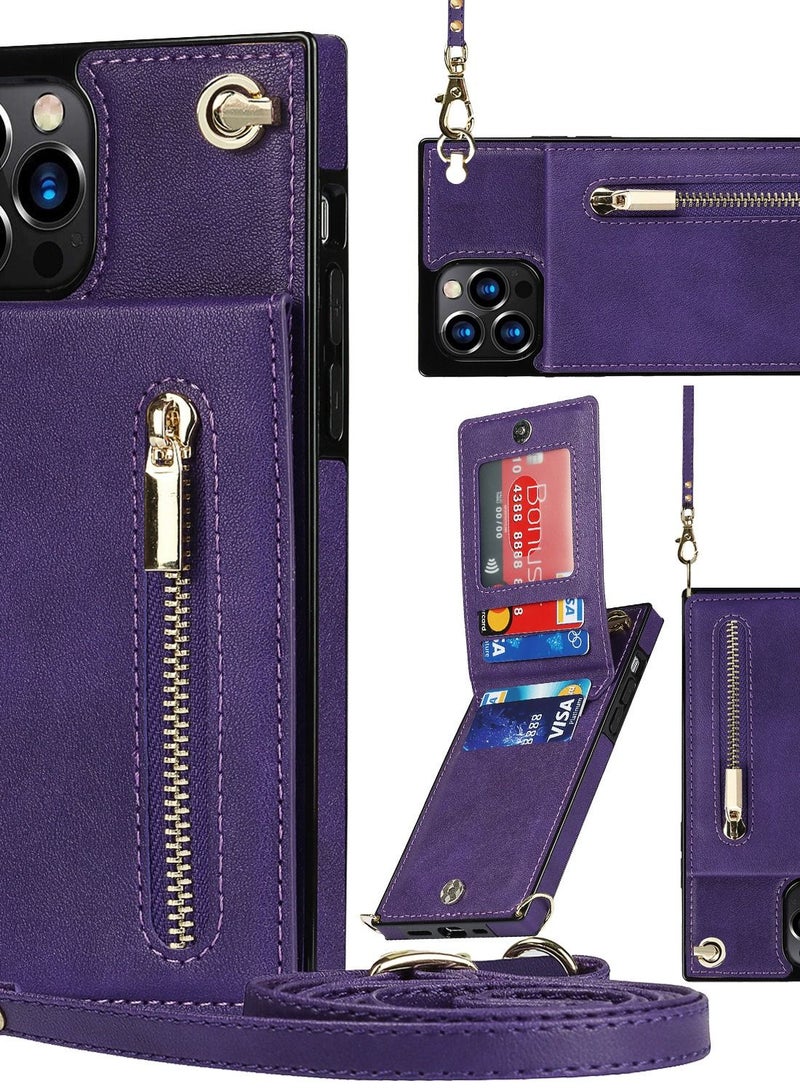 Loquat Protective Cover For iPhone Mobile Phone Shell Messenger XR Zipper Leather Case 12 Card Mobile - Image 1