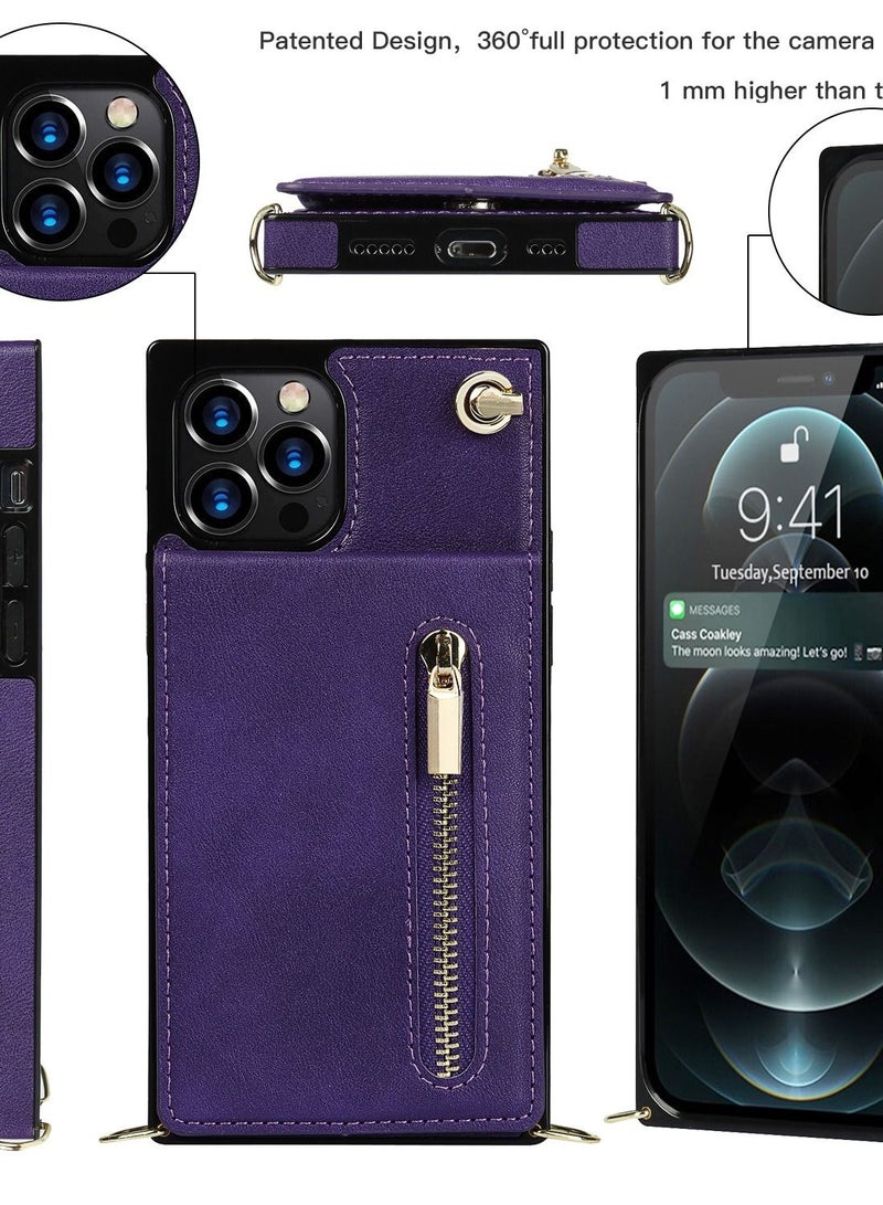 Loquat Protective Cover For iPhone Mobile Phone Shell Messenger XR Zipper Leather Case 12 Card Mobile - Image 2