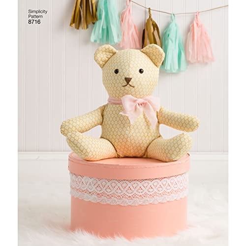 Simplicity 8716 Animals Stuffed Bear, Cat, and Dog Sewing Patterns by Elaine Heigl Designs, One Size Only - Image 5