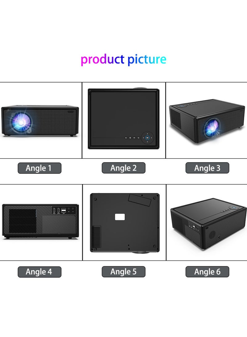 general Smart Projector X7 LAN 8K Video Decoding Full HD 1080P New Generation Multifunctional Auto Focus / Electric Focus 4-Point Keystone Correction / Dolby Audio / Dual Stereo Speaker / 600 ANSI Lumens / Multiple Compatible Interfaces. HD: Game Machine, TV BOX, Laptop; USB: Mouse, Keyboard, U-Disk; EARPHONE: Earphones, Audio Device, Speaker; AV: DVD; ETHERNET: Network Cable - Image 2